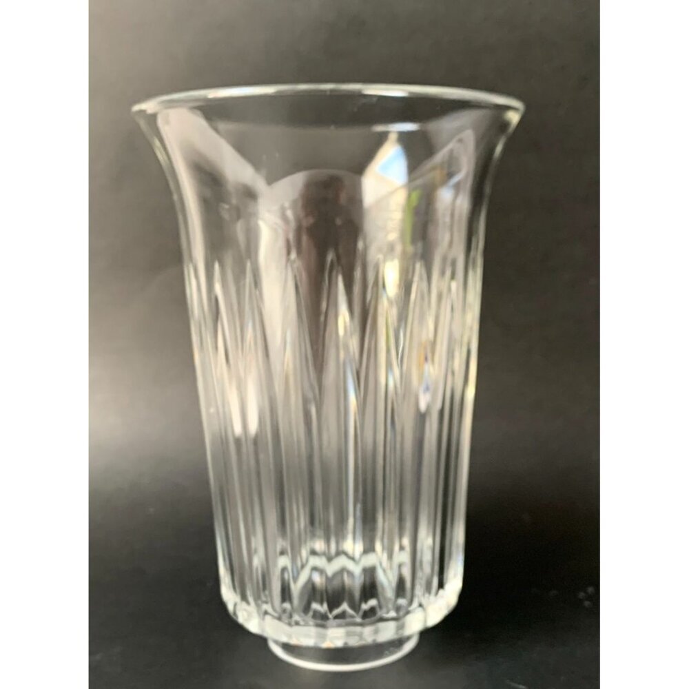 Vintage Ribbed Glass Lamp Shade With Fitter Replacement